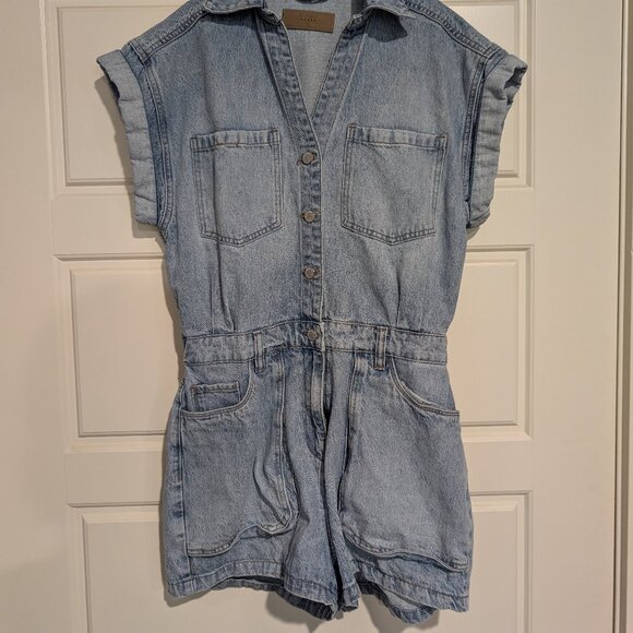 BLANKNYC Denim Button-Up Romper Size Small - Picture 3 of 12